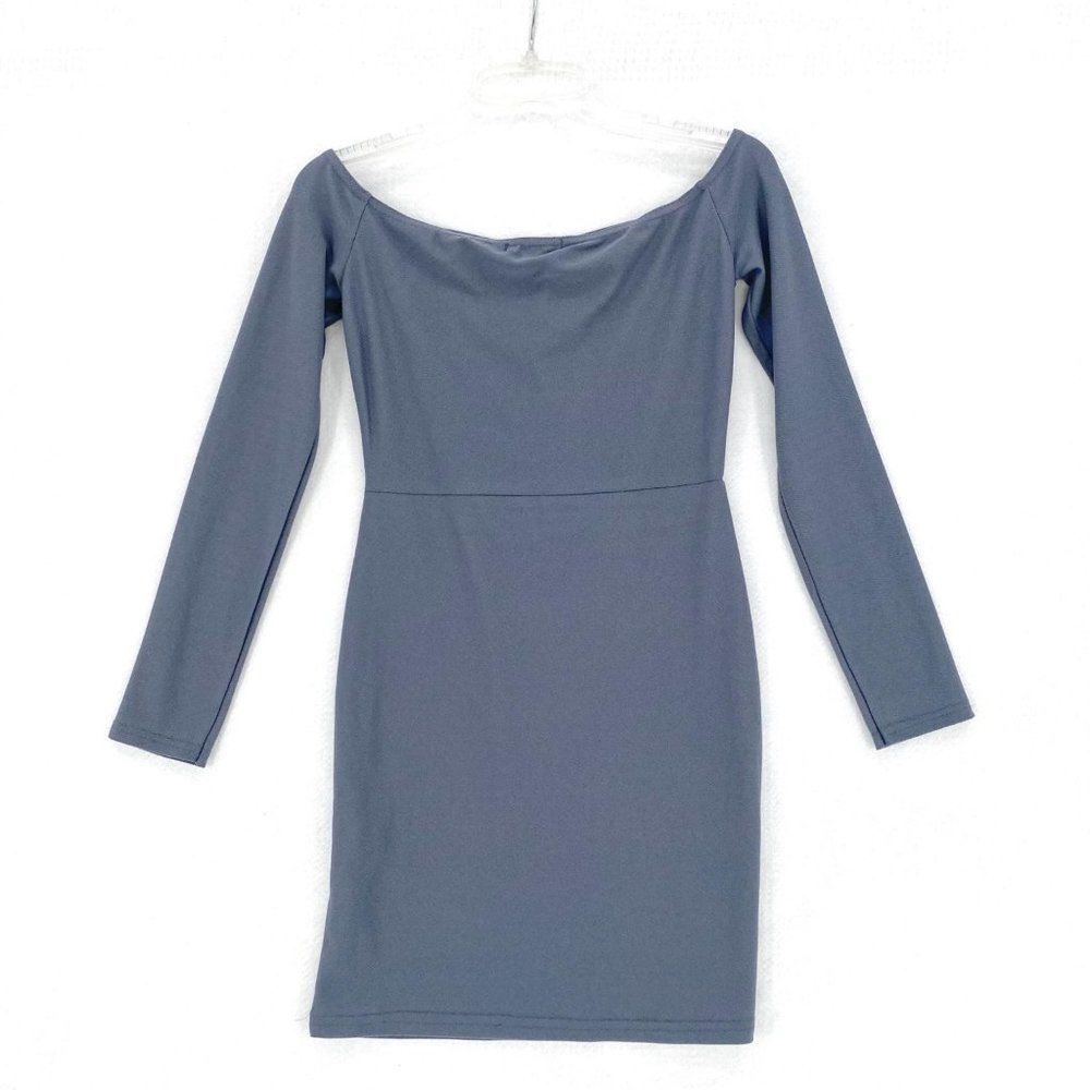 PrettyLittleThing Lace Up Bodycon Knit Mini Dress - Picture 4 of 6